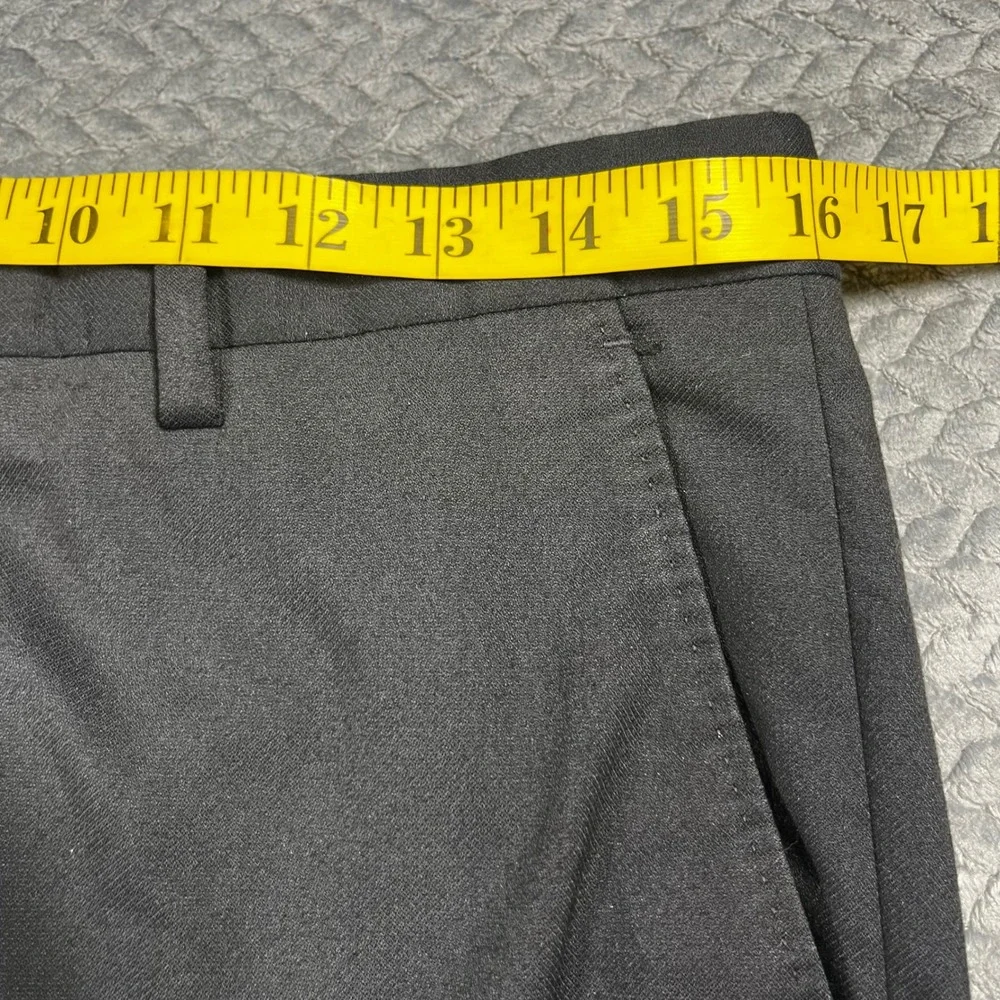 Zara Man Dress Pants Mens Black Flat Front‎ Basic Trousers Size 31x31